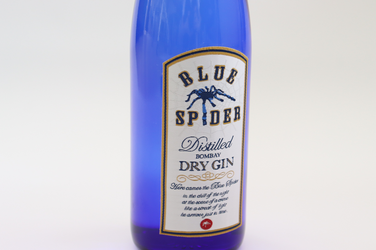ジン ボトルラベル（R500-4）BLUE SPIDER - 越前織のお守り・織